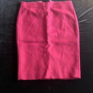 J. Crew Vibrant Burgundy Pencil Skirt